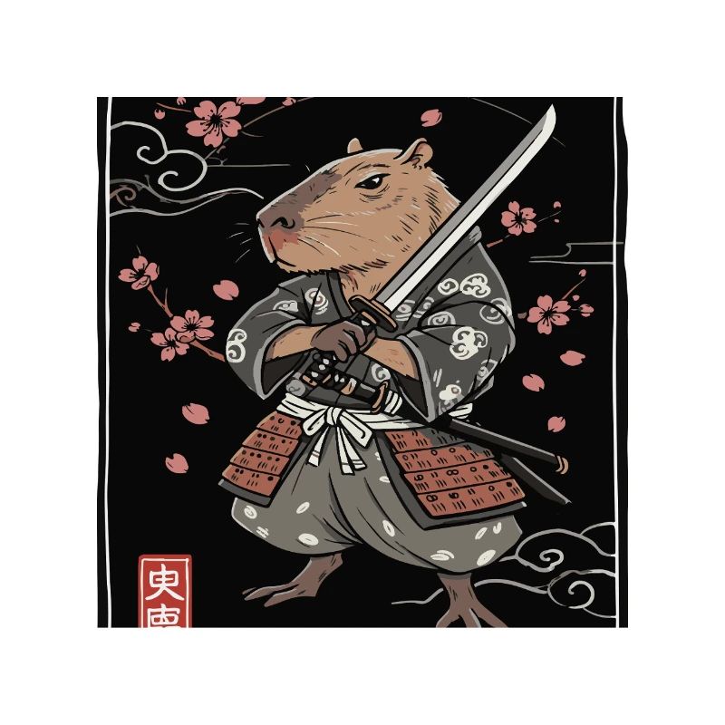 Samurai Frettchen Illustration