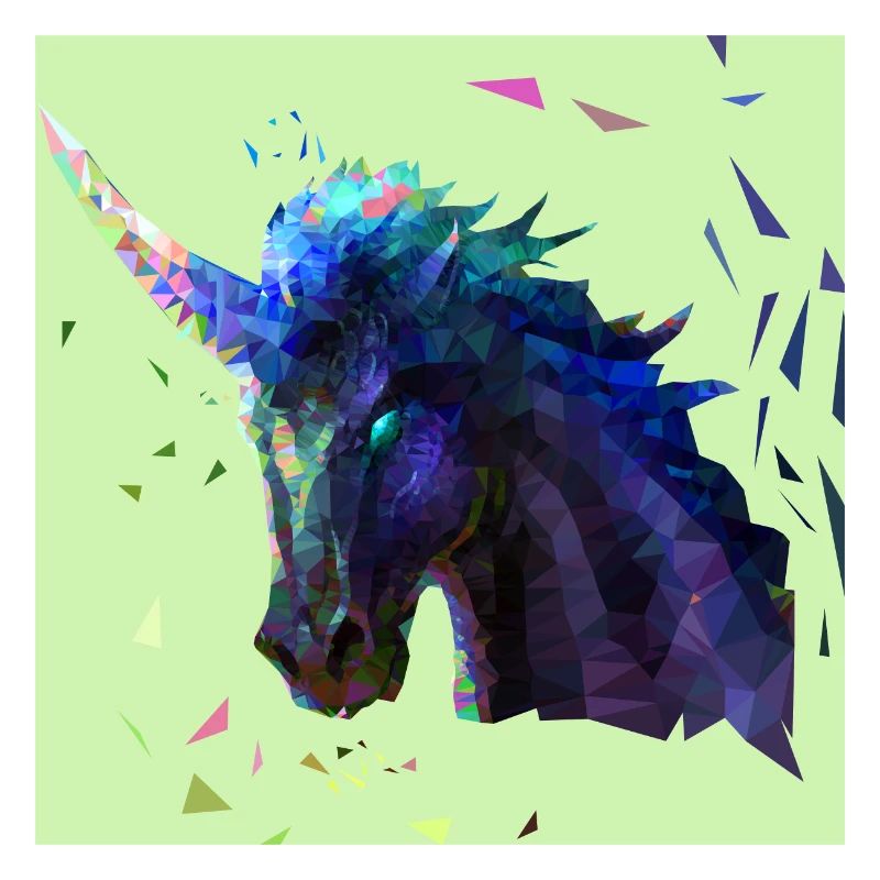 Low Poly Einhorn Design