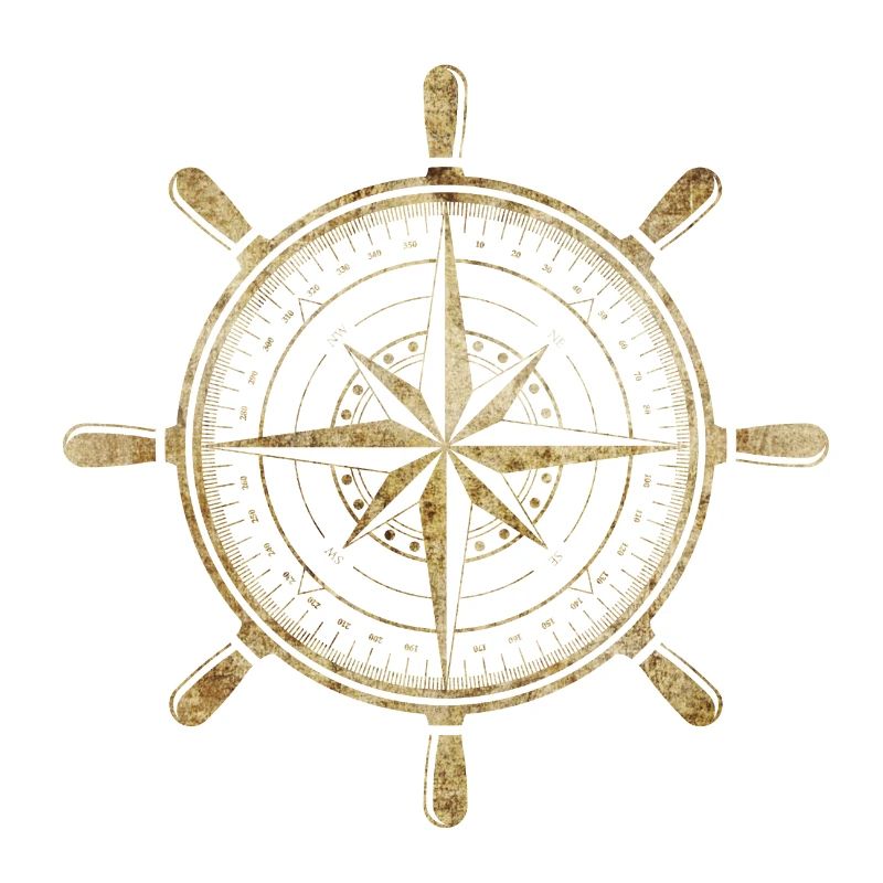 Compass in gold