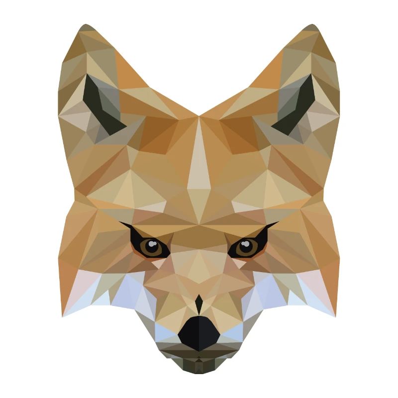 Low Poly Art Fox - Idée cadeau