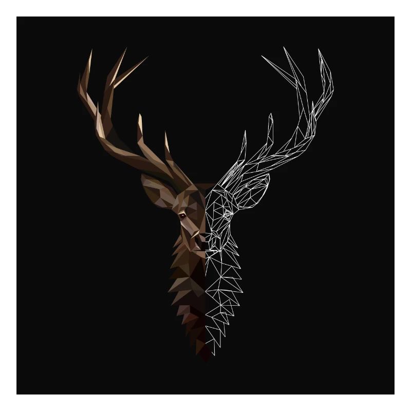 Low Poly Art Deer - Idée cadeau