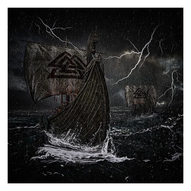 Wikinger Schiffe Valknut Sturm Blitz Geschenk