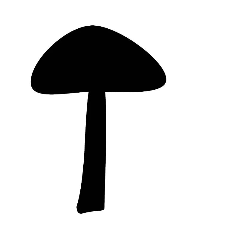 Conception graphique de motif champignon noir blanc nature