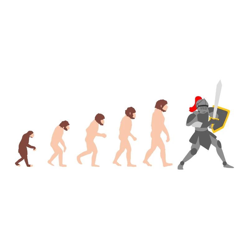 Ritter Human Evolution Funny Design Gift Idea