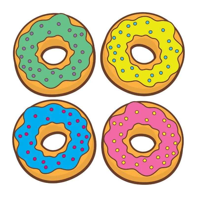 Four doughnuts donuts