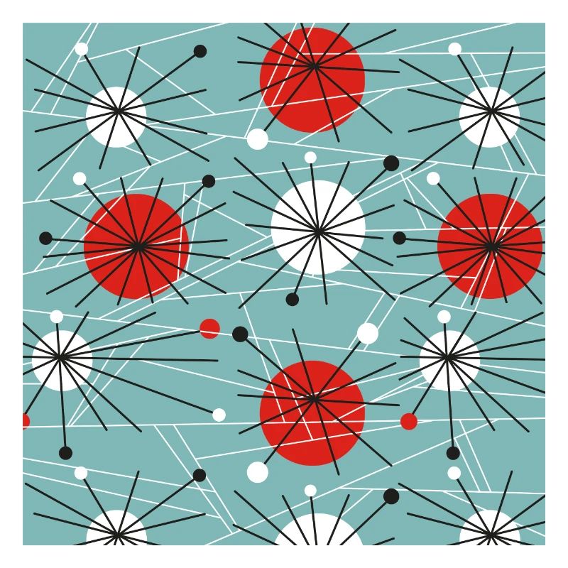Affiche Poster vintage âge de l'espace pattern