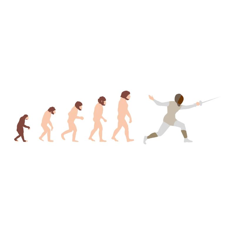 Evolution Fechten Lustige Geschenkidee