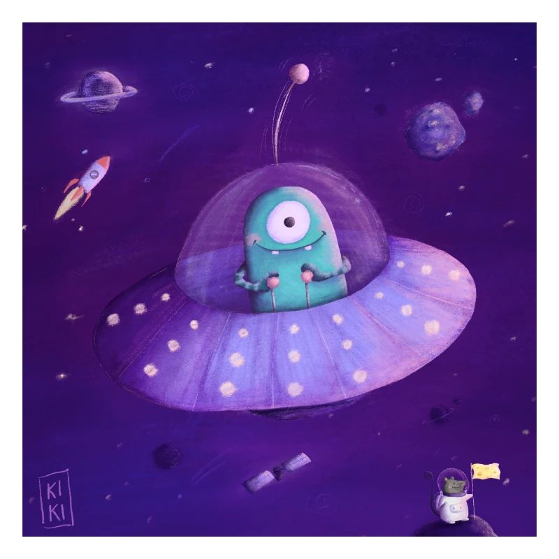 Alien dans le vaisseau spatial