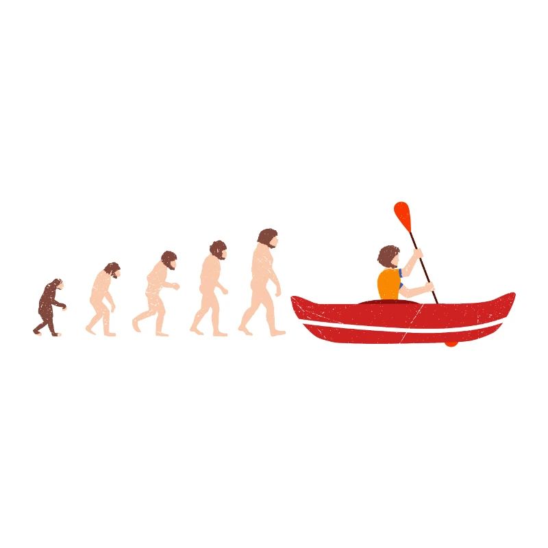 Evolution Canoeing Canoe Funny gift idea