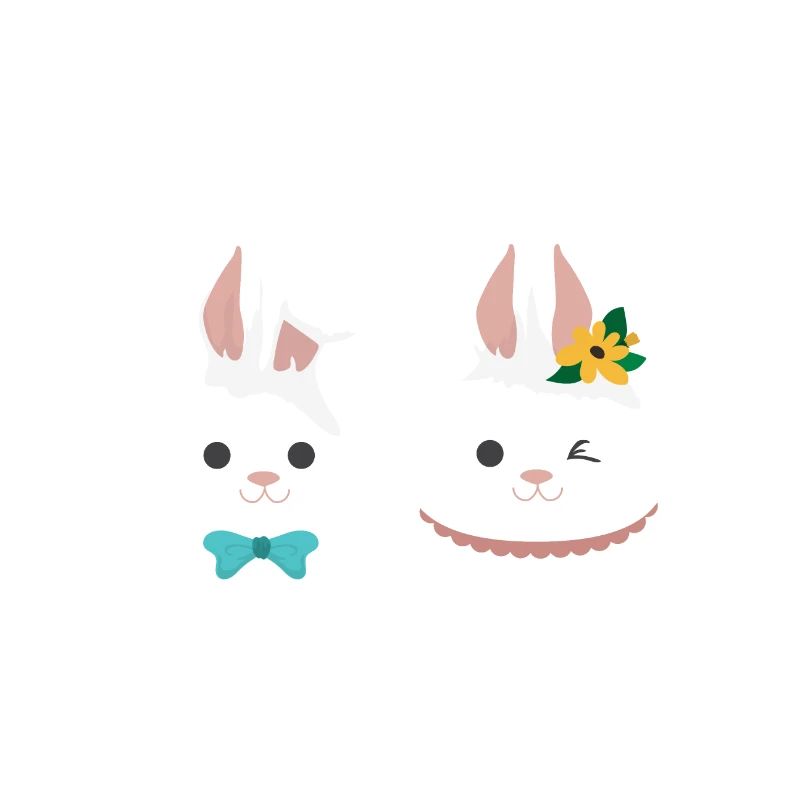 Rabbit Mrs. Hare and Mr. Hare gift idea
