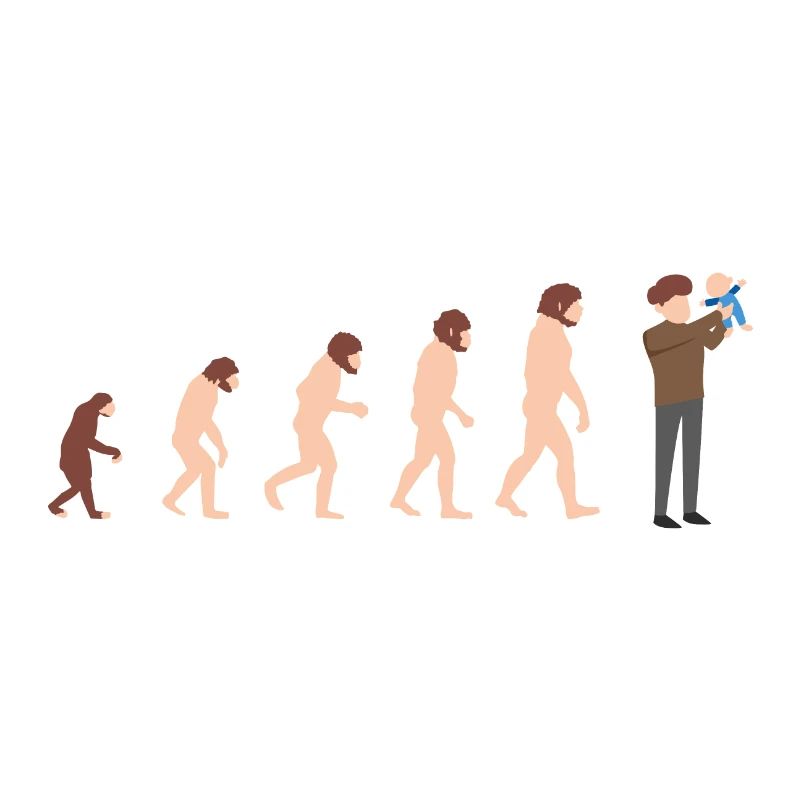 Papa et bébé Evolution Nouvelle idée cadeau papa