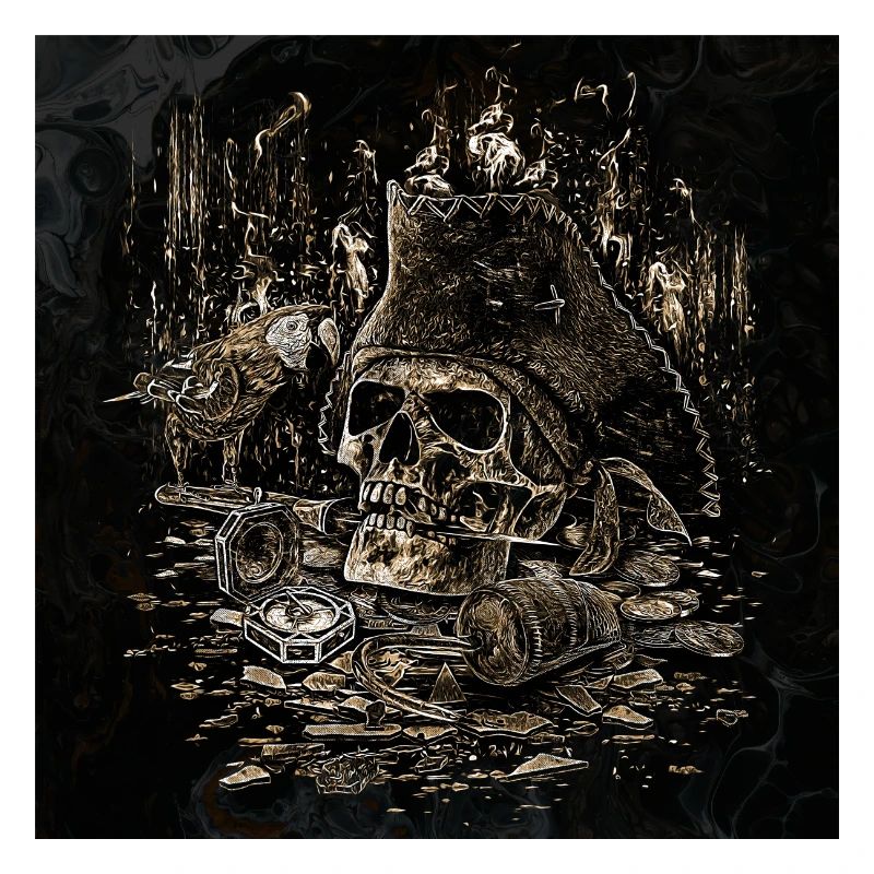 Pirate Skull Compass Skull Poster Gift