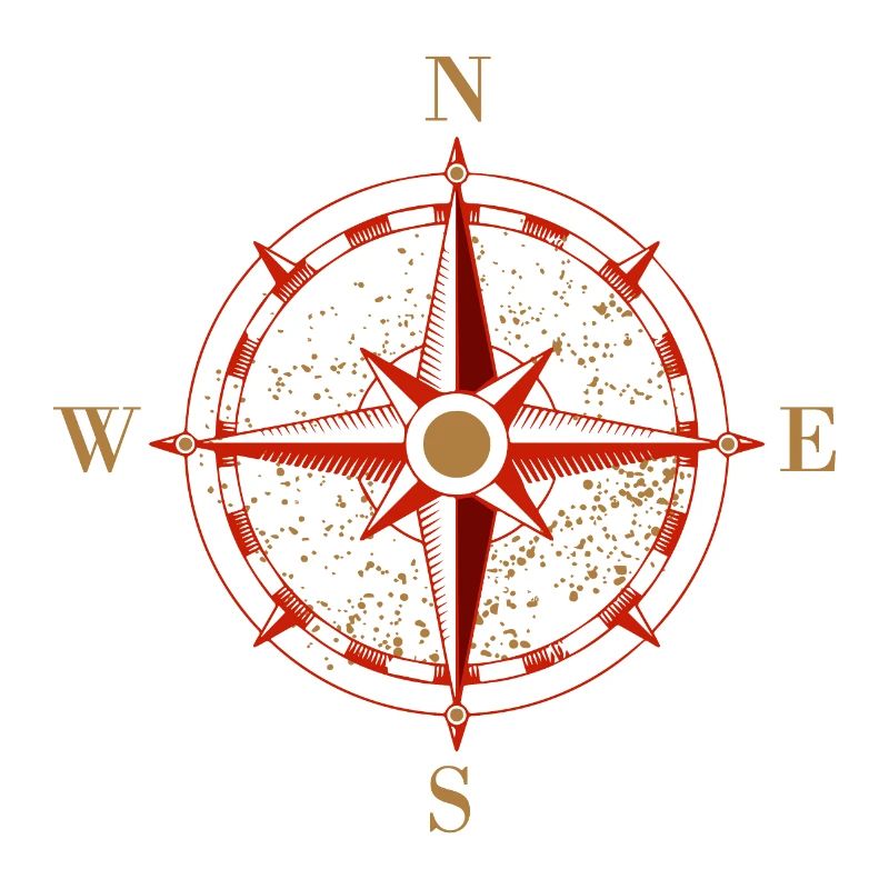 Symbol Compass Navigation Retro Gift Idea