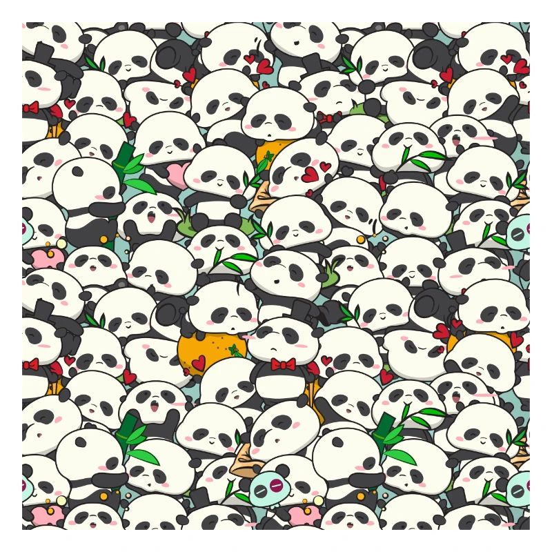 Cute panda pattern panda bear