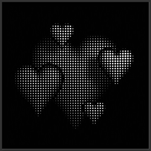 Rasteryzowane serca czarno-białe - Plakat o wymiarach 60 x 60 cm