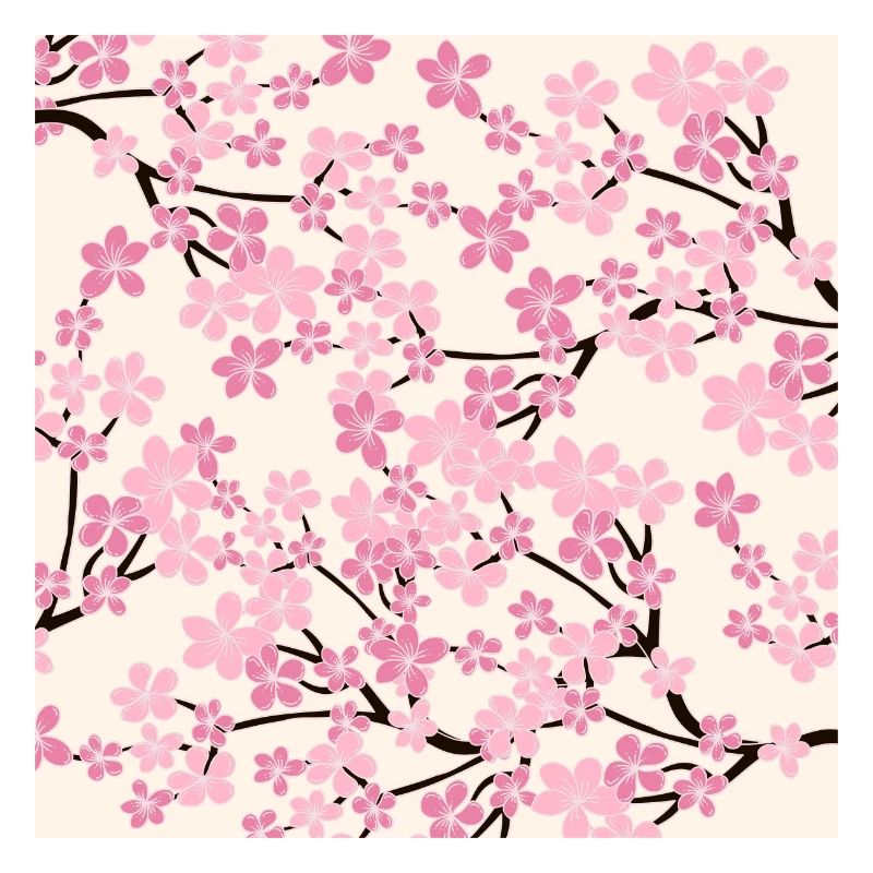 Pink Cherry Blossom Pattern - Sakura