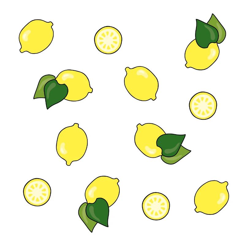 summery fresh lemon pattern