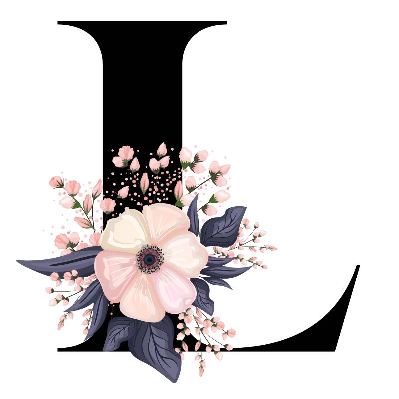 lettre L fleuris