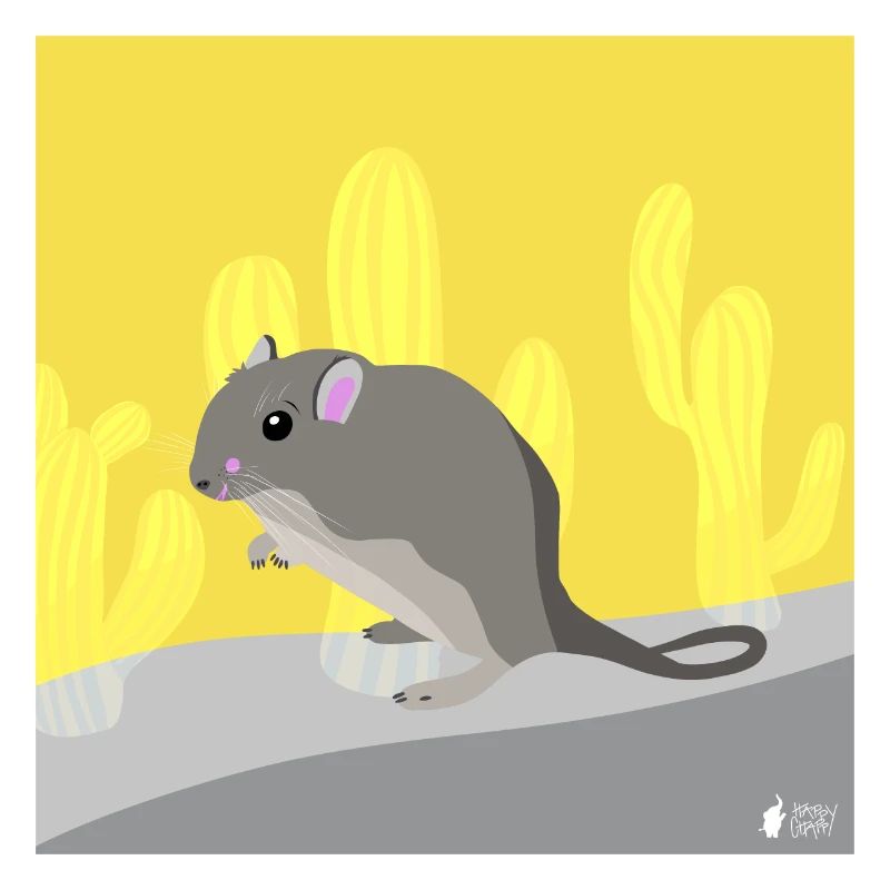 Souris de course du désert jaune