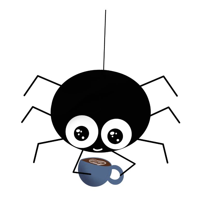 Spider with coffee - sweet gift idea