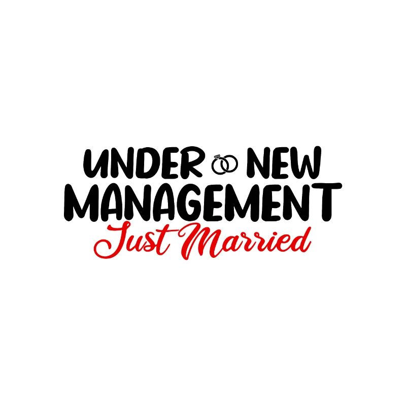Under New Management Just Married Geschenkidee