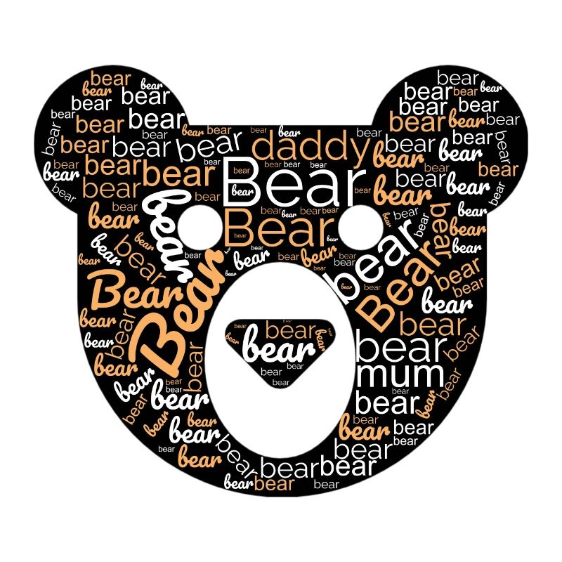Teddy Bär Bärchen - Teddy Bear Word Cloud Art