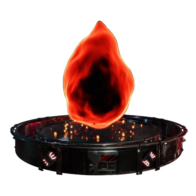 Stylized Fire in Sci-Fi Plataform