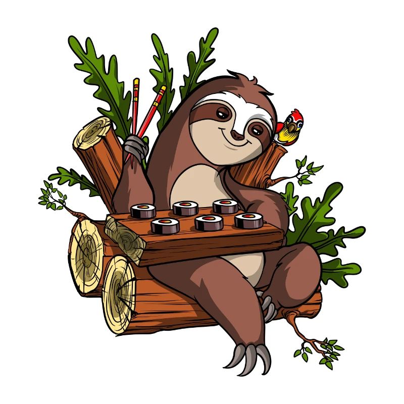 Sloth Sushi Lover