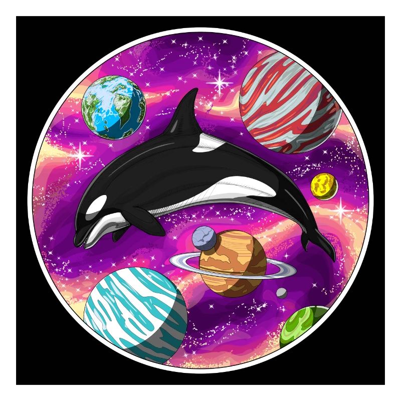 Baleine orque psychédélique