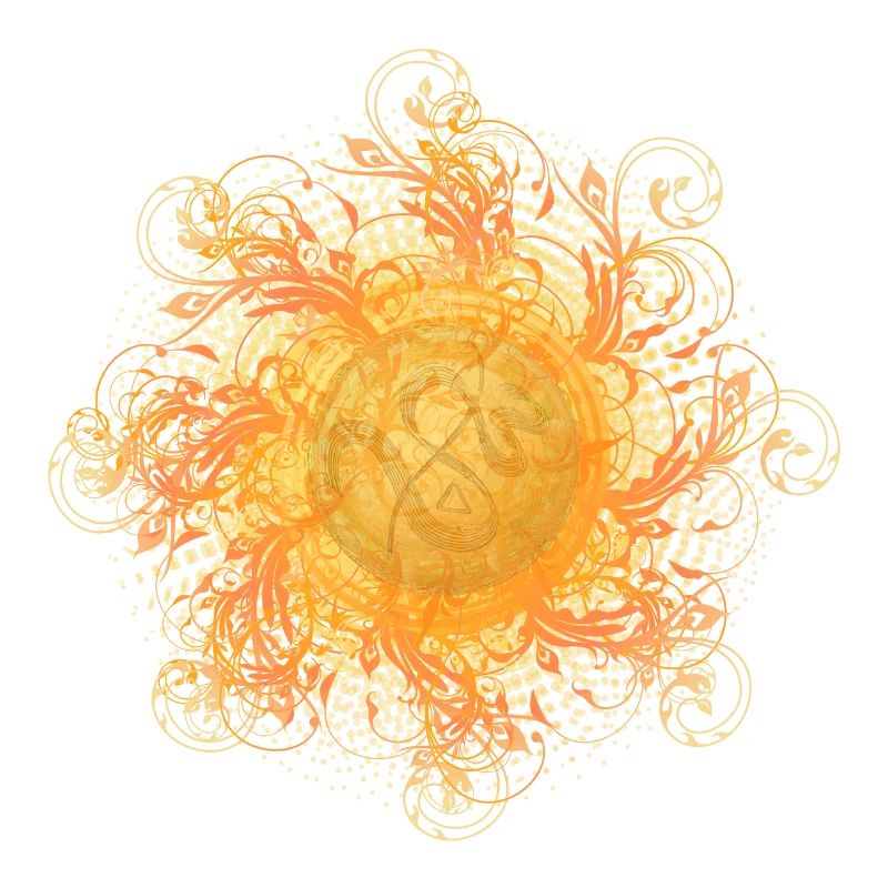 tourbillon orné de lumière, soleil, SSL, icône