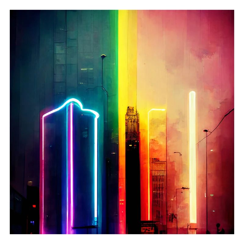 Pride Regenbogen Liebe Neonlichter
