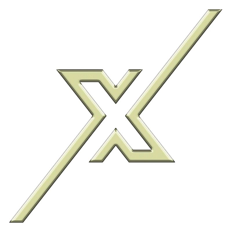 Symbolform Typografie Buchstabe Alphabet X