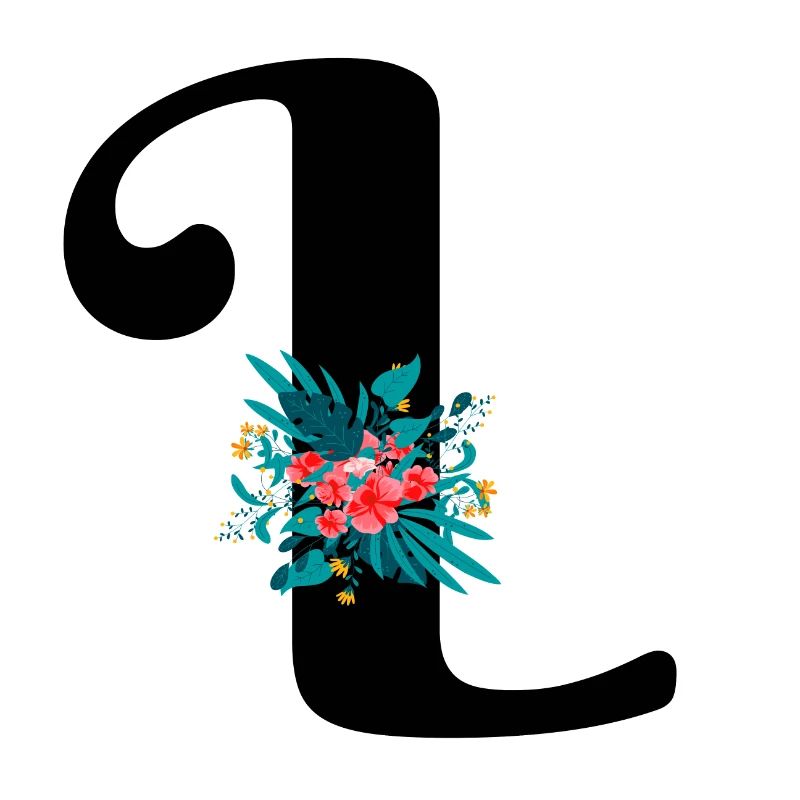 lettre L fleuris