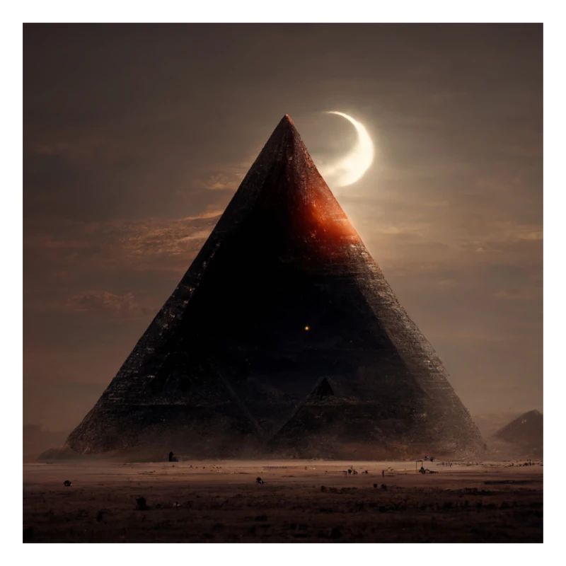 Egyptian Pyramid with Eclipse