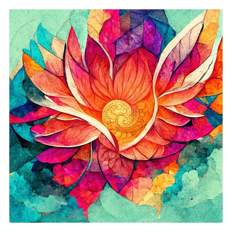 Colorful Mandala Flower Version 7