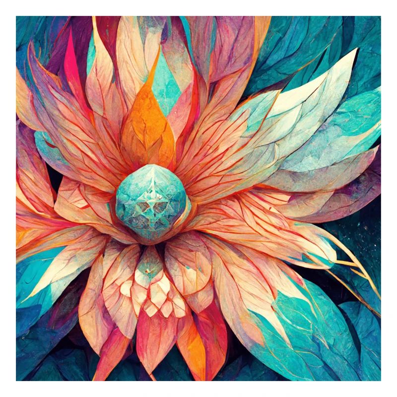 Bunte Mandala Blume Version 2