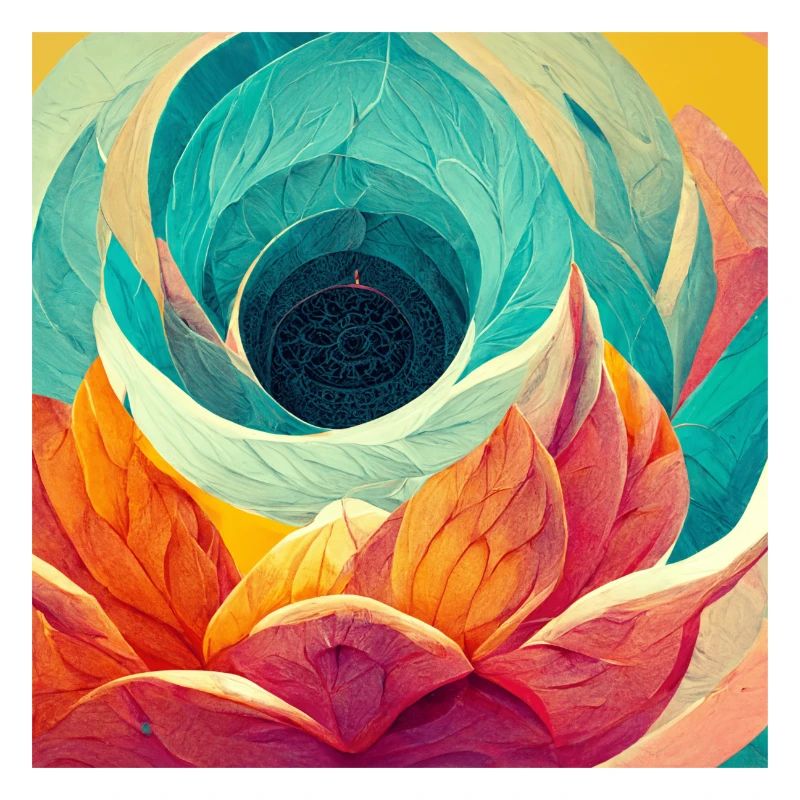 Bunte Mandala Blume Version 6