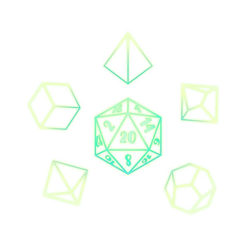 Tabletop-RPG Dice Green