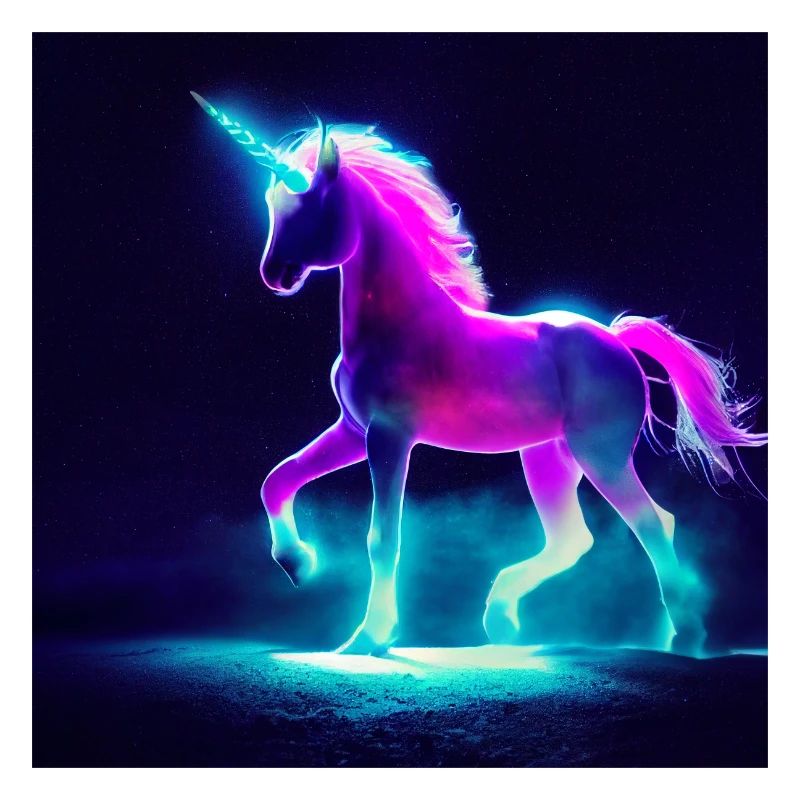 Neon Einhorn Poster