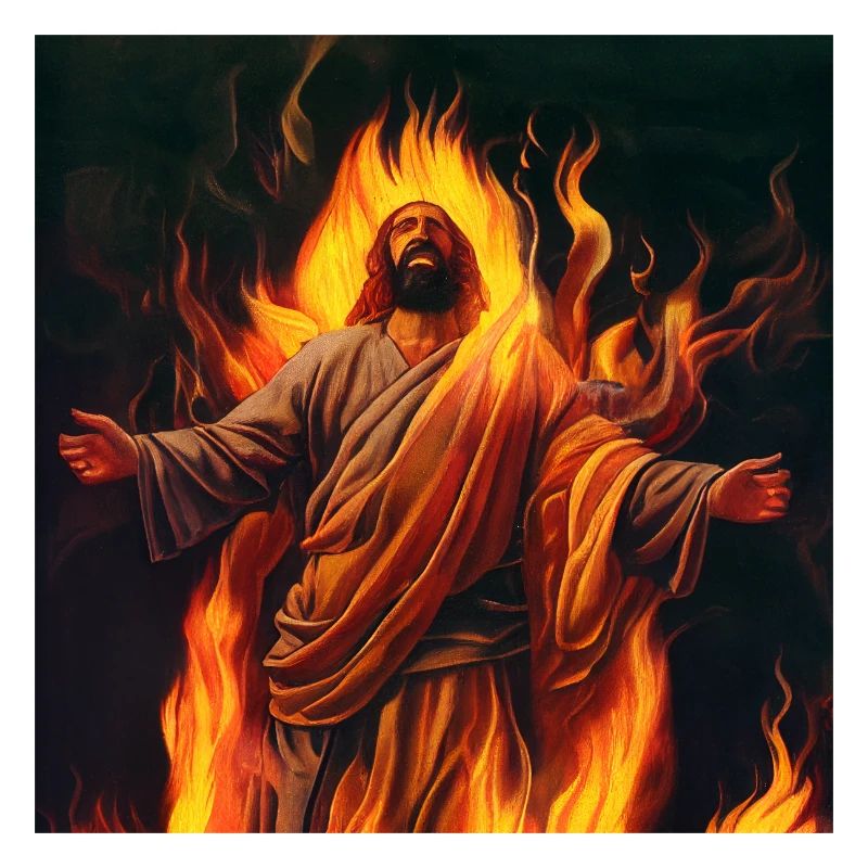Affiche de Jésus brûle