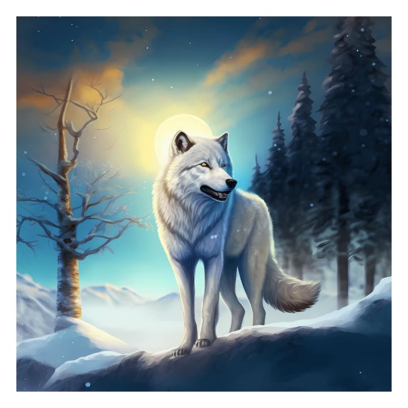 Icewolf in the Winder Landscape Version 1