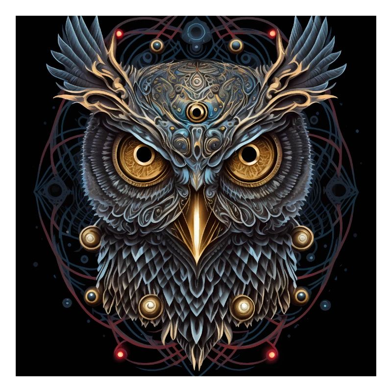 Dunkle Fantasie Eule Version 2