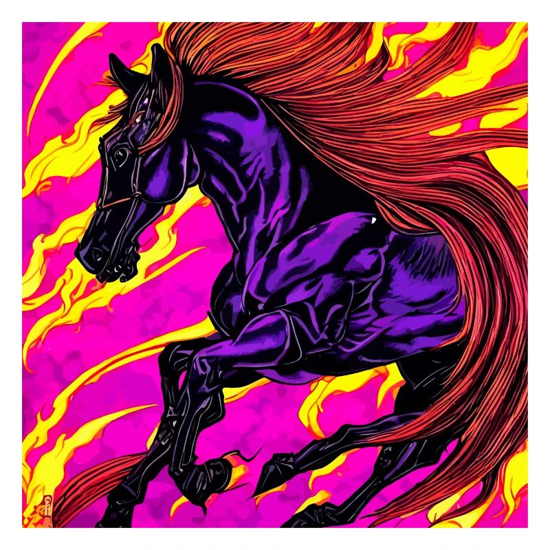 Illustration abstraite d’un cheval
