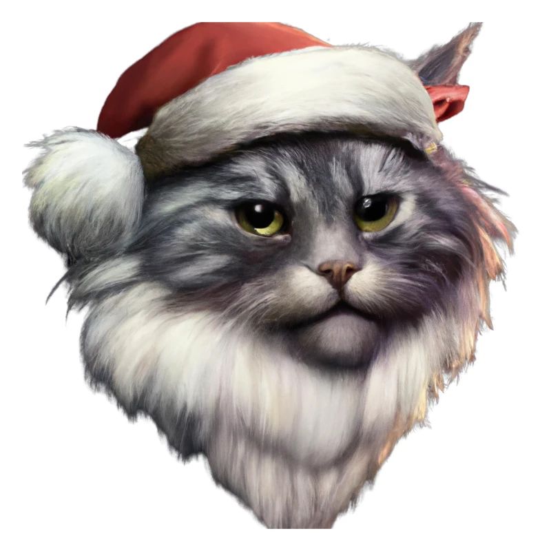 Cat with a Santa hat