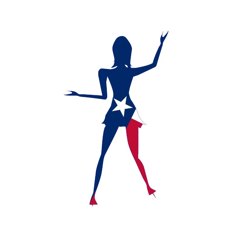 Silhouette de danseuse texane