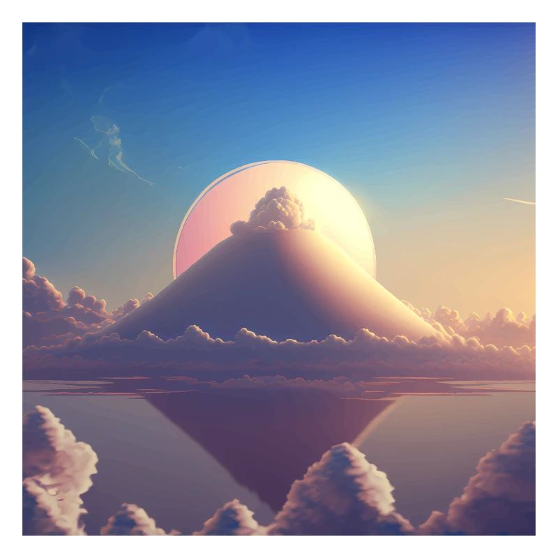 Mashup Zuckerwatte Planet Der einsame Berg