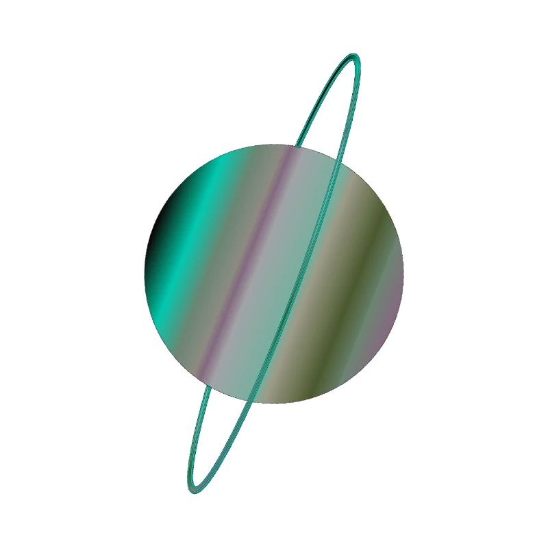 Der Planet Uranus mit Ringen
