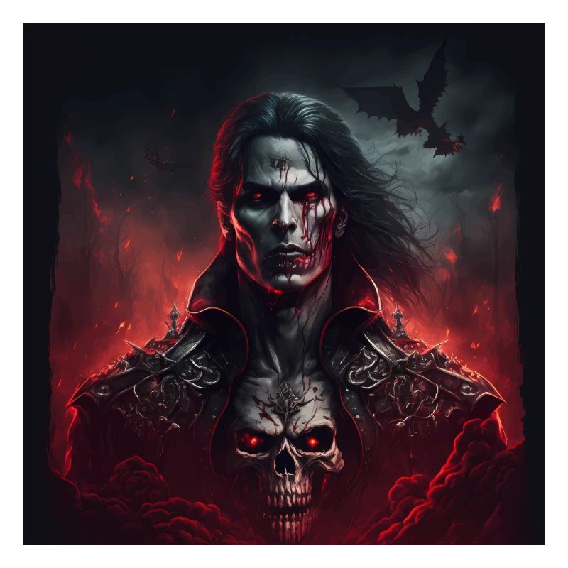 Vampire avec le crâne dans la poitrine