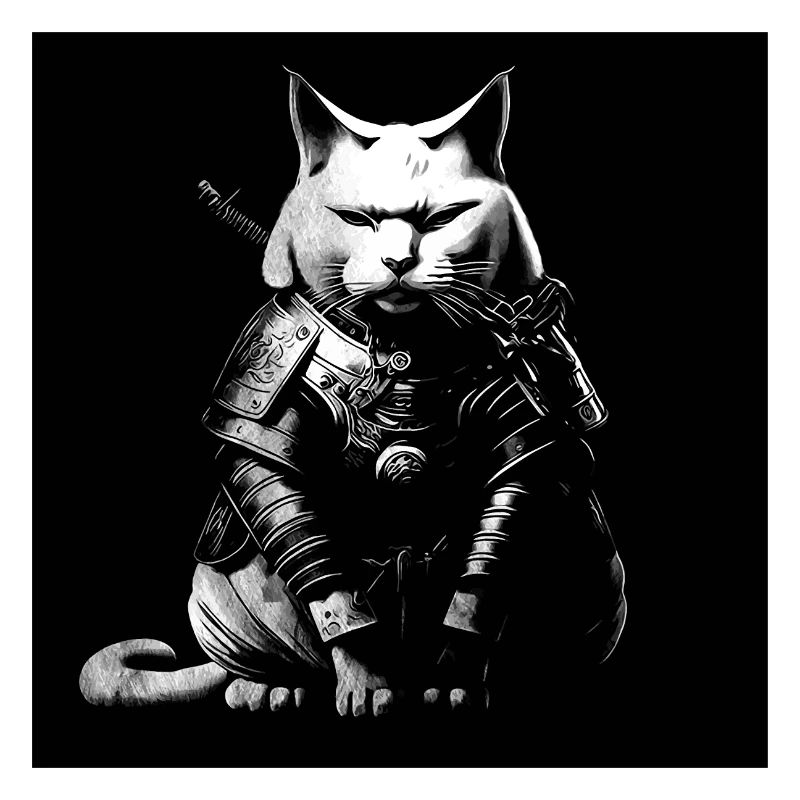 cool samurai cat