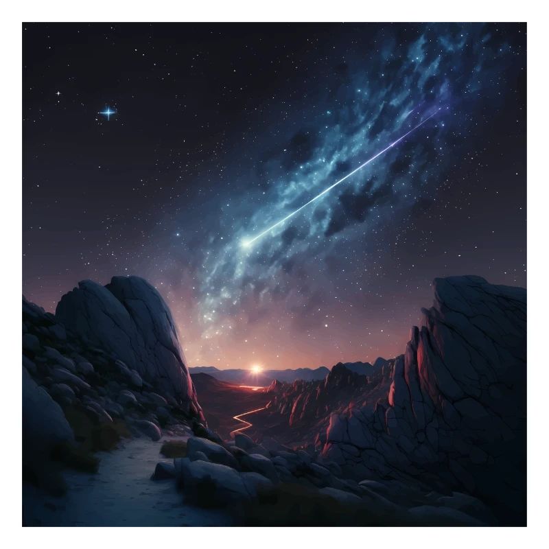 Nachthimmel mit Asteroid
